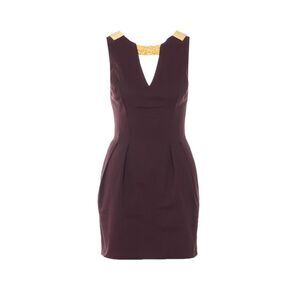 Elisabetta Franchi Women Gabardine Mini Dress With Jewelled Detail